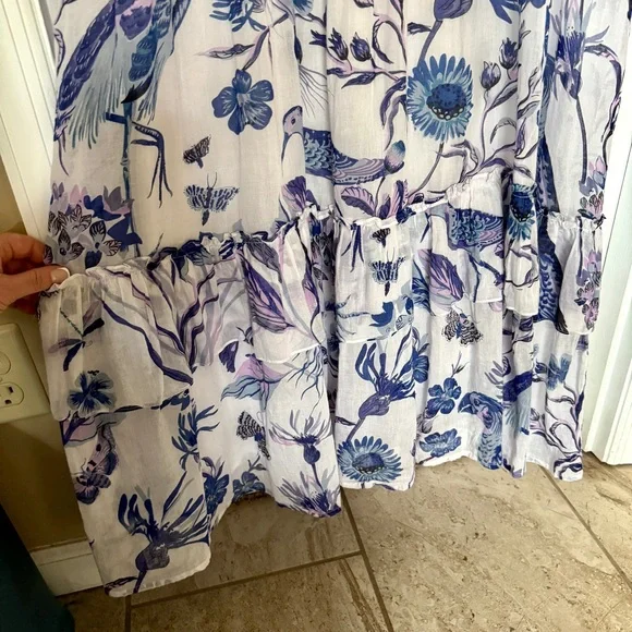Banjanan Floral Blue and Lilac Maxi Dress - Picture 7 of 11